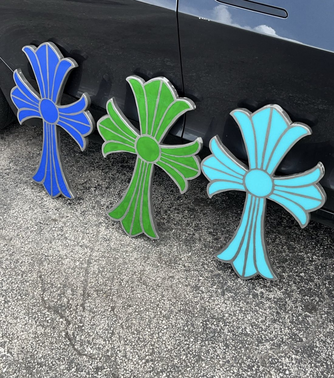 Triple Cross Set — Set of three · silver line